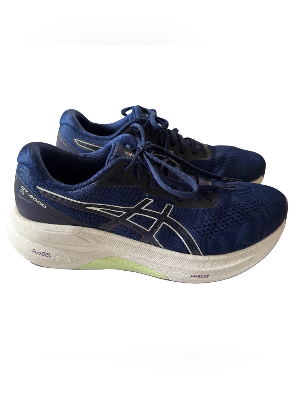 Asics Womens GT 4000 4 1012B674 Blue Athletic Running Shoes Sneakers Size 9.5